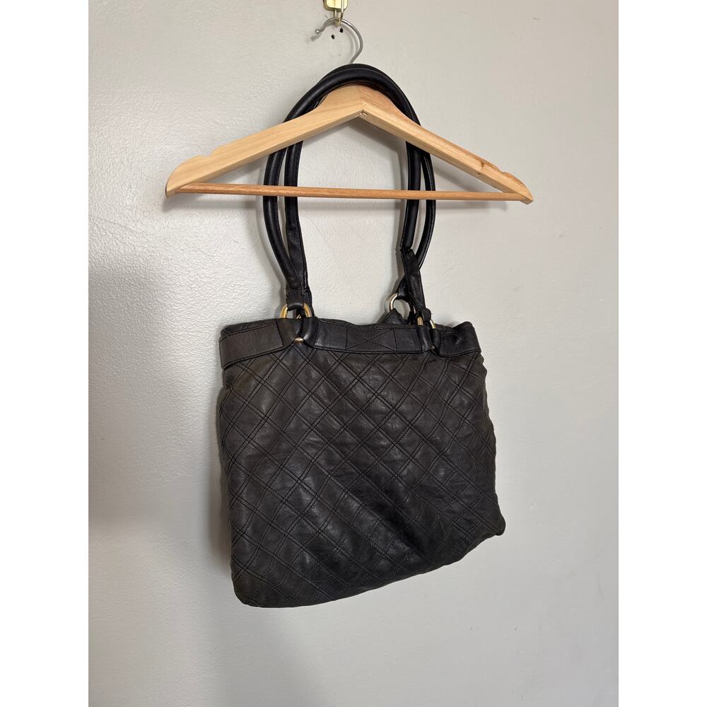 Vintage Marc Jacobs Casey Double Buckle Quilted Handbag in Gray Leather - Picture 2 of 8